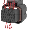 Konektor z řady SUPERSEAL 1.0mm s počtem pinů 26