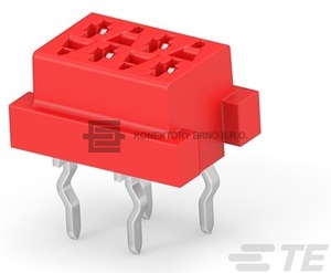 Konektor z řady Micro match, přímý s dutinkami na desku plošných spojů pro páskové kabely s roztečí 1,27mm, 4 pin