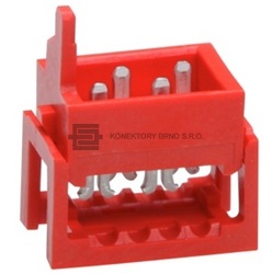 Konektor z řady Micro match, přímý s kolíčky a s uchycením pro páskové kabely s roztečí 1,27mm, 4 pin