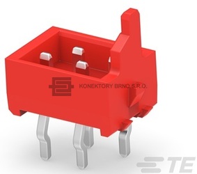 Konektor z řady Micro match, přímý s kolíčky na desku plošných spojů pro páskové kabely s roztečí 1,27mm, 4 pin