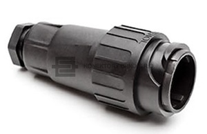 Kruhový konektor C 16-3 s kolíčky, rovný. Počet kontaktů 14 + PE, 100 V, 16 A,  kontakty krimpovací (kontakty nejsou součástí)