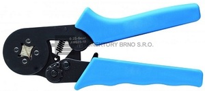 Hobby kleště na dutinky se speciálními čtyřhrannými čelistmi.  Aretace proti předčasnému uvolnění tlaku.