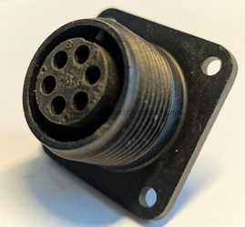 Kruhový konektro dle MIL-DTL-5015/MIL-C-5015 v černé barvě