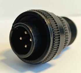Kruhový konektro dle MIL-DTL-5015/MIL-C-5015 v černé barvě