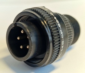 Kruhový konektro dle MIL-DTL-5015/MIL-C-5015 v černé barvě