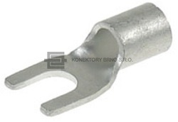 Kabelová neizolovaná vidlička na vodič 0,5-1,5mm2 pod šroubek M6