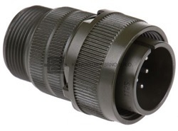 Kruhový konektro dle MIL-DTL-5015/MIL-C-5015 v zelené barvě