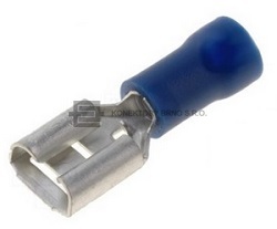 Plochá dutinka 6.3x0.8mm s izolací pro vodič dle DIN 46245.
Ekvivalent k BF-F608